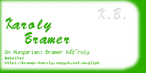 karoly bramer business card